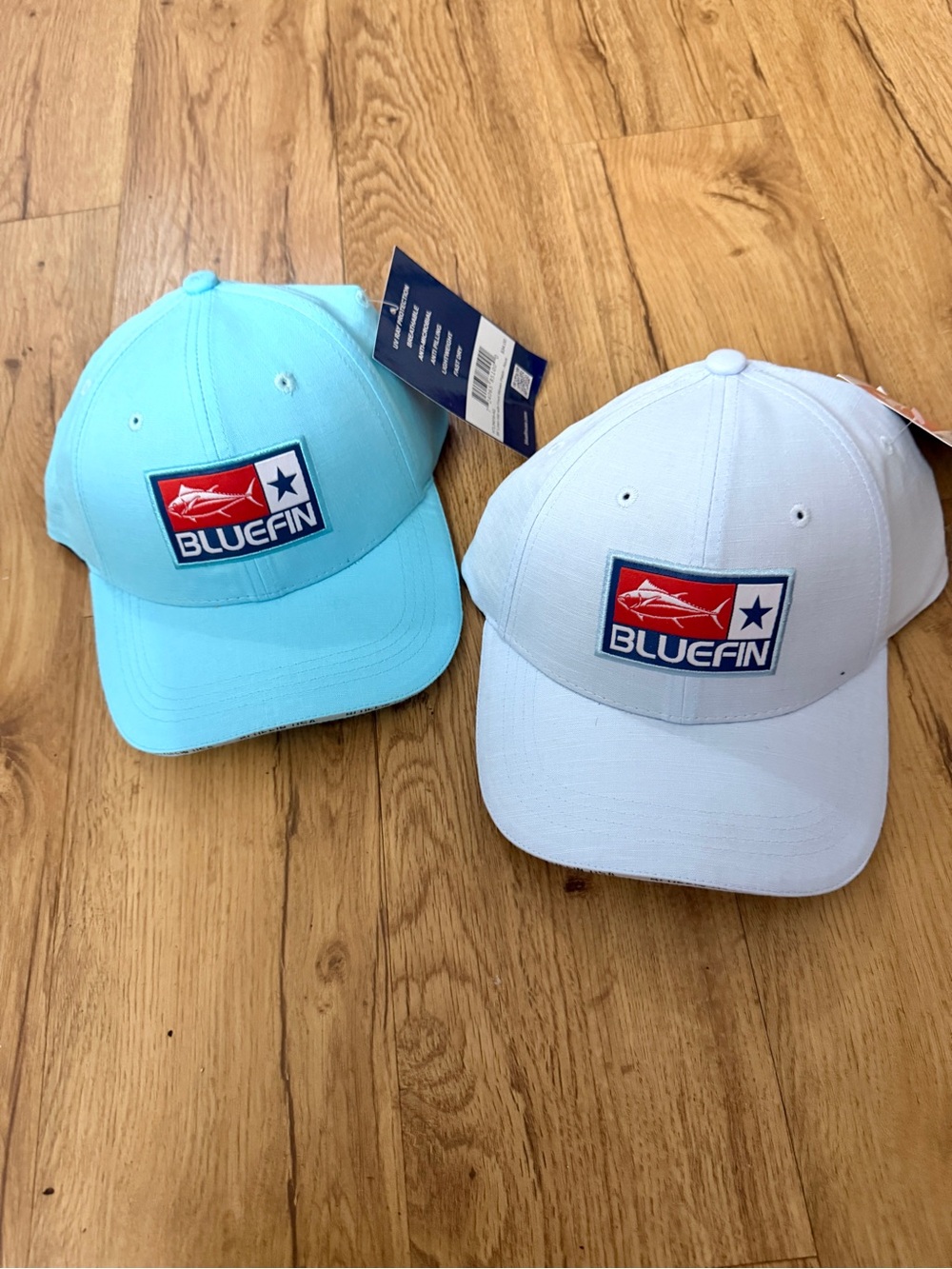 2 Men’s Blue Fin USA Baseball Hat with Tuna logo